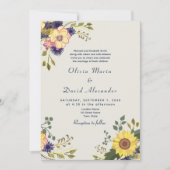 Hochzeit im Herbst Sonnenblumen Einladung (Vorderseite)