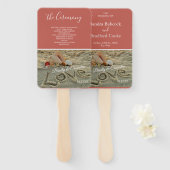 Hochzeit im Herbst Strand, Muscheln Liebe Sandkorn Fächer (Vorne und Hinten)