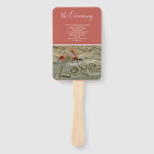 Hochzeit im Herbst Strand, Muscheln Liebe Sandkorn Fächer (Vorderseite)