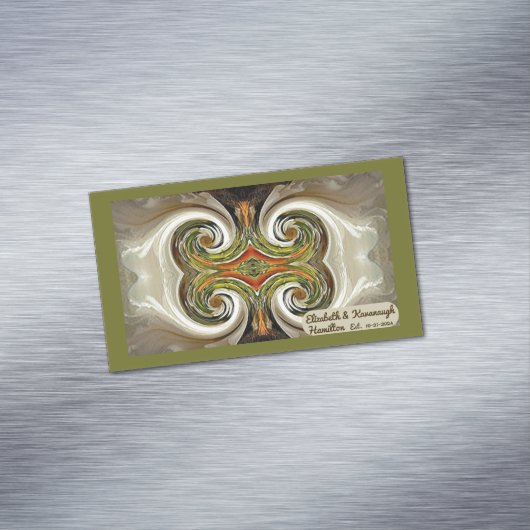 "Hochzeit im Herbst Table Bevorzugung" Business Ca Magnetische Visitenkarte (Beispiel)