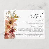 Hochzeit im Herbst Terracotta Begleitkarte (Vorderseite)