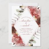 Hochzeit im Herbst Terracotta Einladung (Vorderseite)