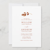 Hochzeit im Herbst Terracotta Einladung (Vorderseite)