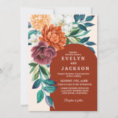 Hochzeit im Herbst Terracotta Einladung (Vorderseite)