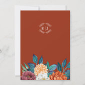 Hochzeit im Herbst Terracotta Einladung (Rückseite)