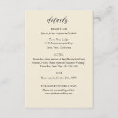 Hochzeit im Herbst Terracotta Rust Boho Begleitkarte (Vorderseite)