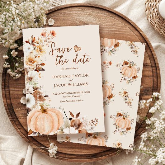 Hochzeit im Herbst Terracotta Save The Date