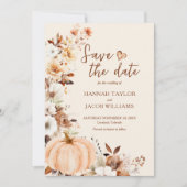 Hochzeit im Herbst Terracotta Save The Date (Vorderseite)