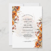 HOCHZEIT IM HERBST THEMA | BURNT ORANGE | RUSTISCH EINLADUNG (Vorderseite)