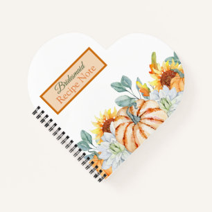 Hochzeit im Herbst Theme Bridesmaid für Notebook Notizblock