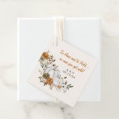 Hochzeit im Herbst Throw Blanket Creme Floral Pump Geschenkanhänger (Beispiel)