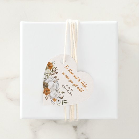 Hochzeit im Herbst Throw Blanket Rustikaler Blumen Geschenkanhänger (Beispiel)