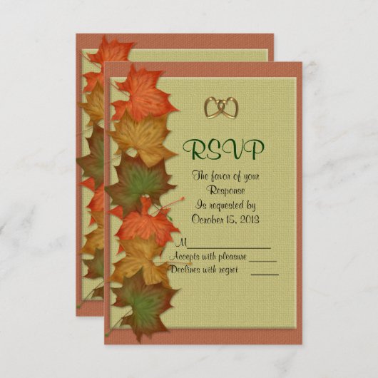 Hochzeit im Herbst-UAWG-Antwortkarte RSVP Karte (Vorne/Hinten)