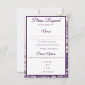 Hochzeit im Herbst UAWG - Champagner und Pflaumen Einladung (Vorderseite)