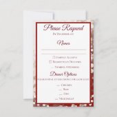 Hochzeit im Herbst UAWG - Champagner und Rot Einladung (Vorderseite)