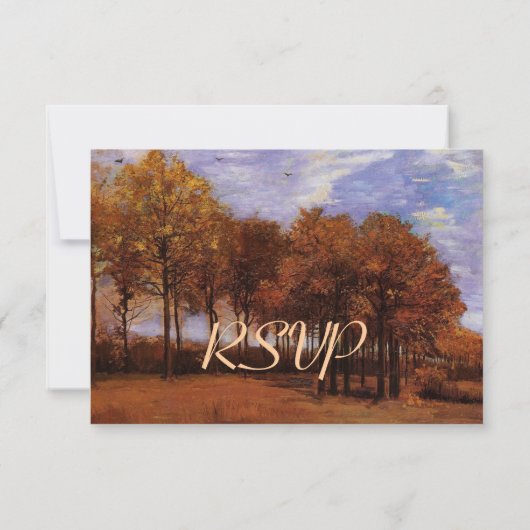 Hochzeit im Herbst UAWG Einladungen. Herbstlandsch Einladung (Rückseite)