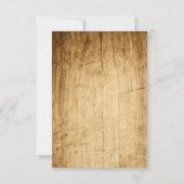 Hochzeit im Herbst UAWG für rustikale Hochzeit RSVP Karte (Rückseite)