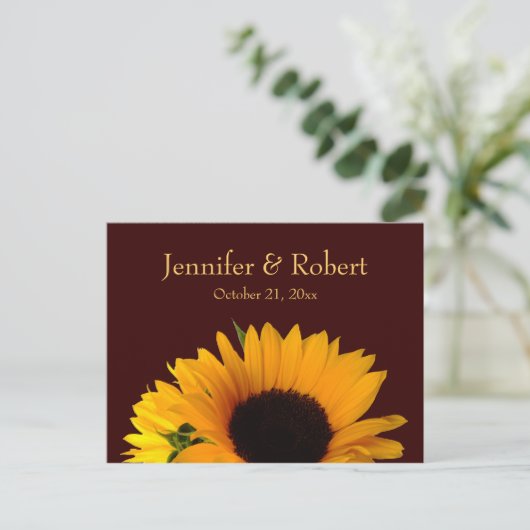 Hochzeit im Herbst UAWG Postkarte (Stehend Vorderseite)