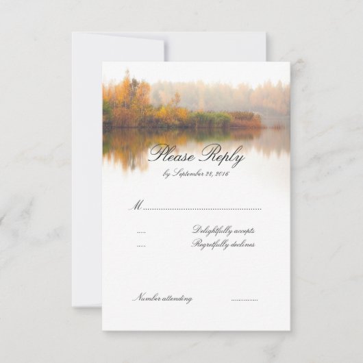 Hochzeit im Herbst UAWG RSVP Karte (Vorderseite)