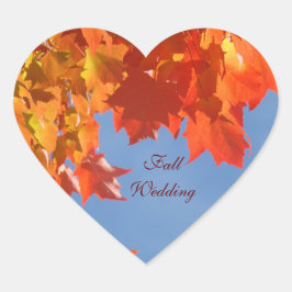 Hochzeit im Herbst Umschlag Aufkleber kleben Blue 