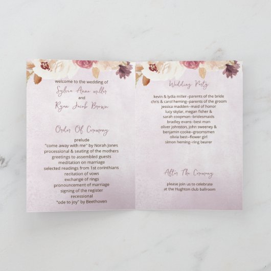 Hochzeit im Herbst von Aquarellpumpen Programm (Innenseite)