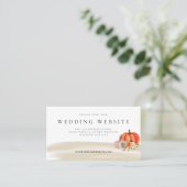 Hochzeit im Herbst von Autumn Pumpkins Visitenkarte (Stehend Vorderseite)