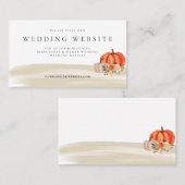Hochzeit im Herbst von Autumn Pumpkins Visitenkarte (Vorne/Hinten)