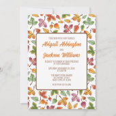 Hochzeit im Herbst von Blätter ändern Einladung (Vorderseite)