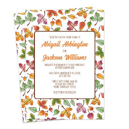 Hochzeit im Herbst von Blätter ändern Einladung