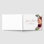 Hochzeit im Herbst von Burgund Rot und Orange Gästebuch (Voll)