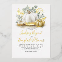 Hochzeit im Herbst von Goldpumpen und Eukalyptus-G