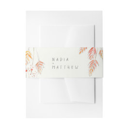 Hochzeit im Herbst von Gras und Beeren Einladungsbanderole