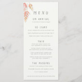 Hochzeit im Herbst von Gras und Beeren Menükarte (Vorderseite)