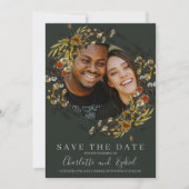 Hochzeit im Herbst von Herbst-Blättern Save The Date (Vorderseite)