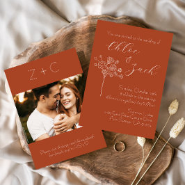Hochzeit im Herbst von Kürbisgewürzen Einladung