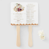 Hochzeit im Herbst von Pumpkin Floral Fächer (Vorne und Hinten)