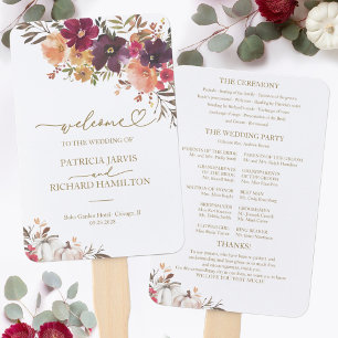 Hochzeit im Herbst von Pumpkin Floral Fächer