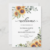 Hochzeit im Herbst von Pumpkin Sonnenblumen Einladung (Vorderseite)