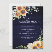 Hochzeit im Herbst von Pumpkin Sonnenblumen Einladung (Vorderseite)