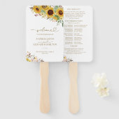 Hochzeit im Herbst von Pumpkin Sonnenblumen Fächer (Vorne und Hinten)