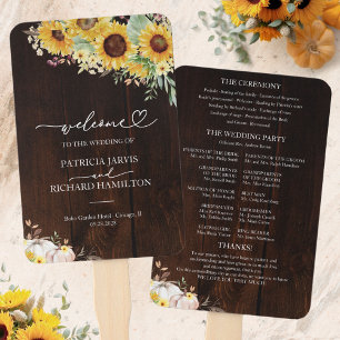 Hochzeit im Herbst von Pumpkin Sonnenblumen Fächer