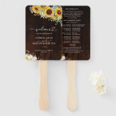 Hochzeit im Herbst von Pumpkin Sonnenblumen Fächer (Vorne und Hinten)