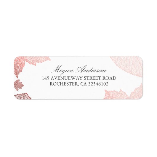 Hochzeit im Herbst von White und Rose Gold-Blätter (Vorne)