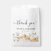 Hochzeit im Herbst| Wasserfarbenkürbis Geschenktütchen (Vorderseite)