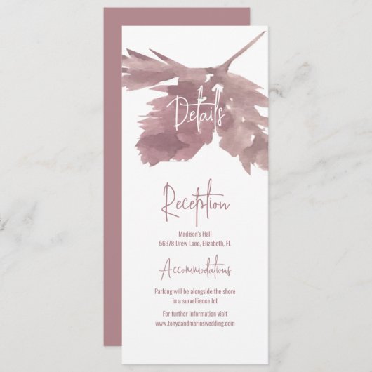 Hochzeit im Herbst Wasserfarbenleaf Details Einlad Einladung (Vorne/Hinten)