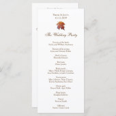 Hochzeit im Herbst Wasserfarbenleaf Rackckard Programm (Vorne/Hinten)