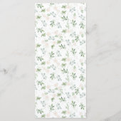 Hochzeit im Herbst Watercolor White Pumpkin and Gr Menükarte (Rückseite)