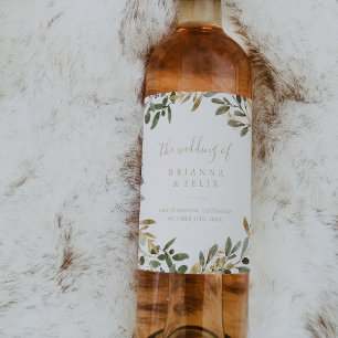 Hochzeit im Herbst Wein Weinmarken Weinetikett