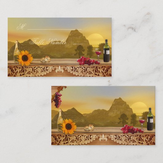 Hochzeit im Herbst Weingarten Sitzplätze Tafel Pla Platzkarte (Vorne/Hinten)