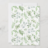 Hochzeit im Herbst White Pumpkin Wreath Greenerity Einladung (Rückseite)